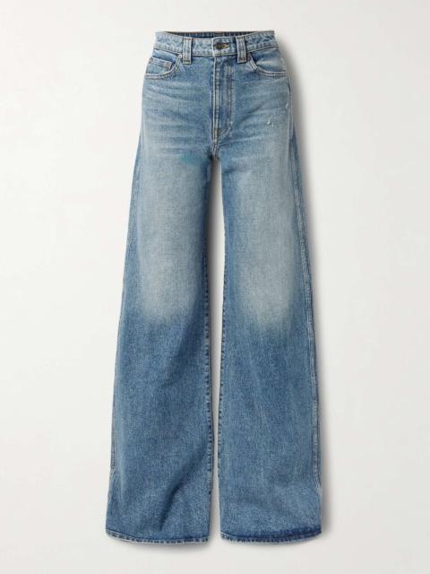 Dane high-rise wide-leg jeans Blue