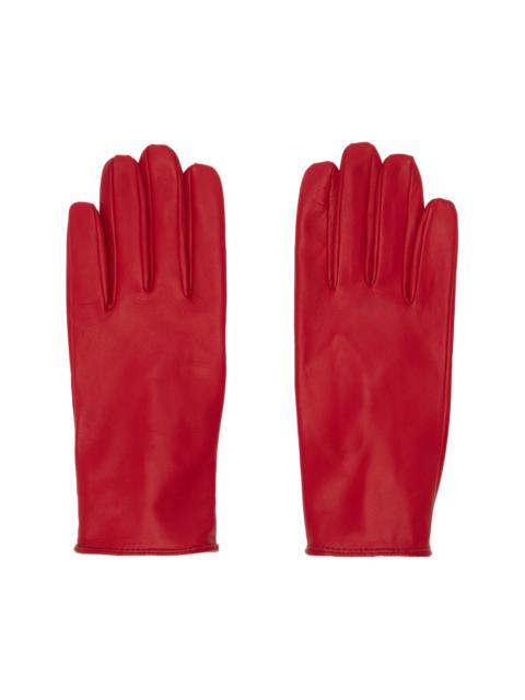ERNEST W. BAKER Red Leather Gloves