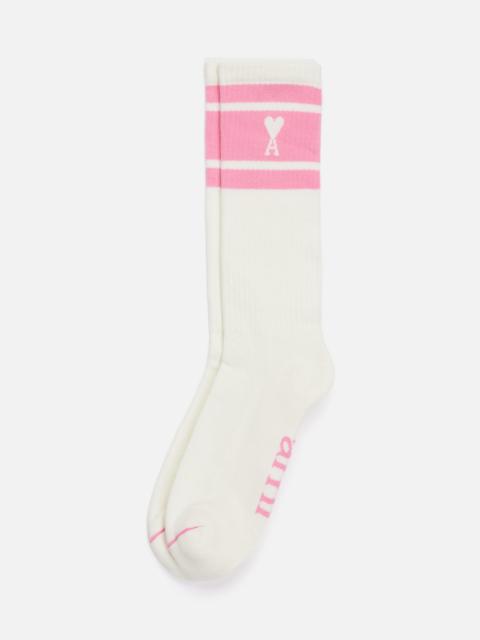 AMI Paris Ami de Coeur Striped Socks