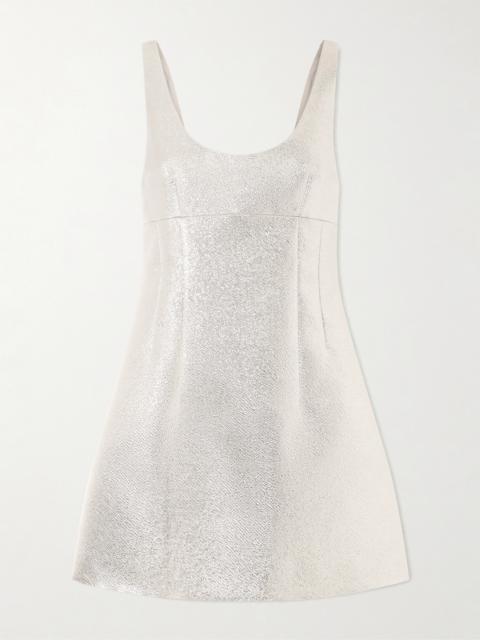 EMILIA WICKSTEAD Emma Metallic Cloque Mini Dress
