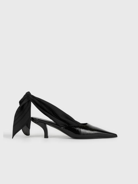 TOTEME Scarf naplack slingbacks black