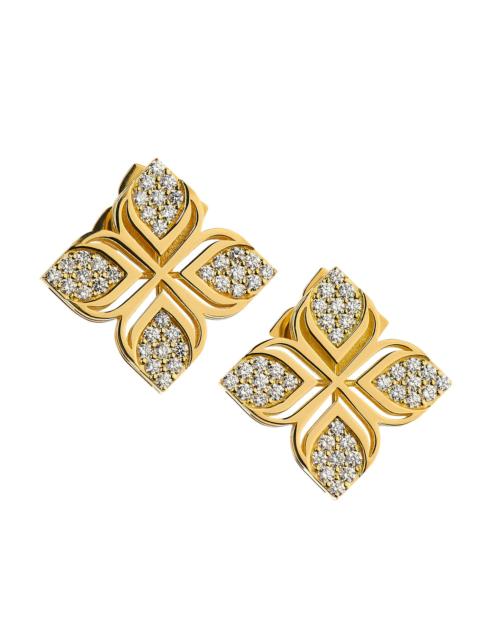ROBERTO COIN Women's Arabesque Flower 18K Yellow Gold & 0.68 TCW Diamond Earrings - Yellow Gold