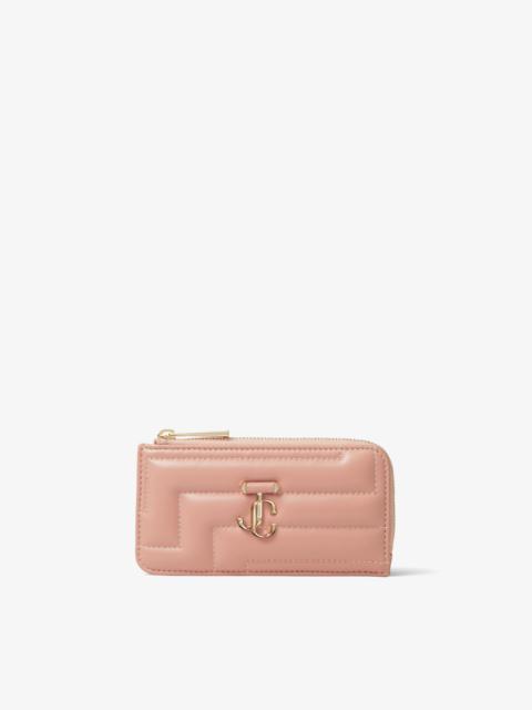 JIMMY CHOO Lise-Z Avenue
Ballet Pink Quilted Nappa Leather Card Holder with JC Emblem