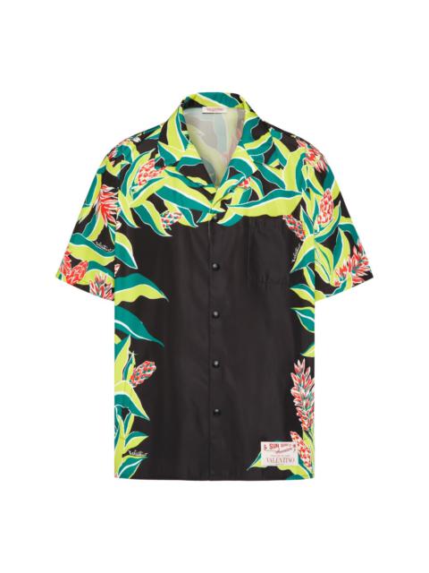 Valentino Volcano-print short-sleeve shirt