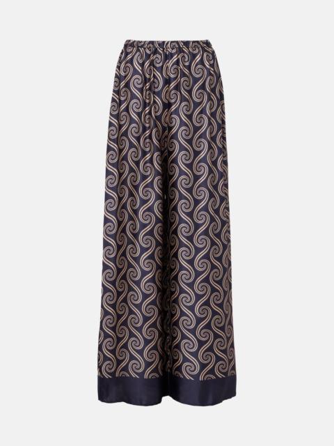 FAITHFULL Jensen printed satin wide-leg pants