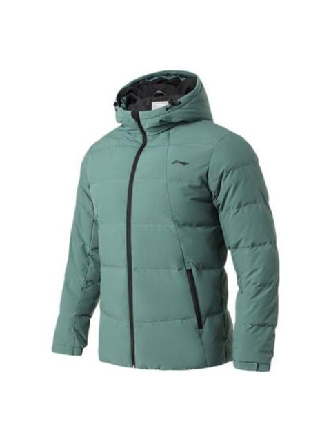 Li-Ning Li-Ning Winter Lifestyle Warm Down Jacket 'Green' AYMQ055-6