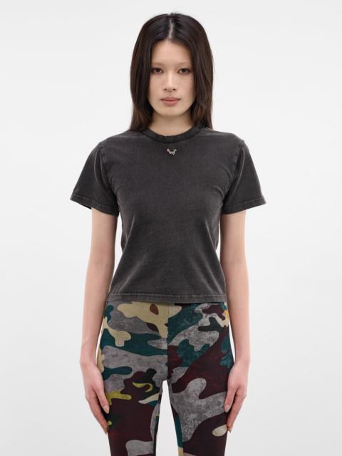 OTTOLINGER Black Slim Faded Piercing Tee