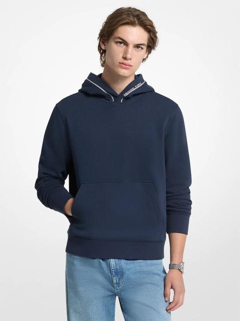 MICHAEL KORS Logo Trim Cotton Blend Terry Hoodie