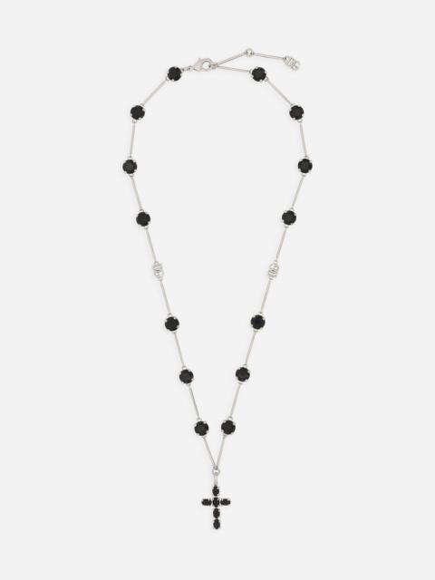Dolce & Gabbana Necklace with rhinestones and “DNA” cross