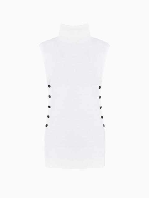 GIORGIO ARMANI Virgin wool mock-neck top