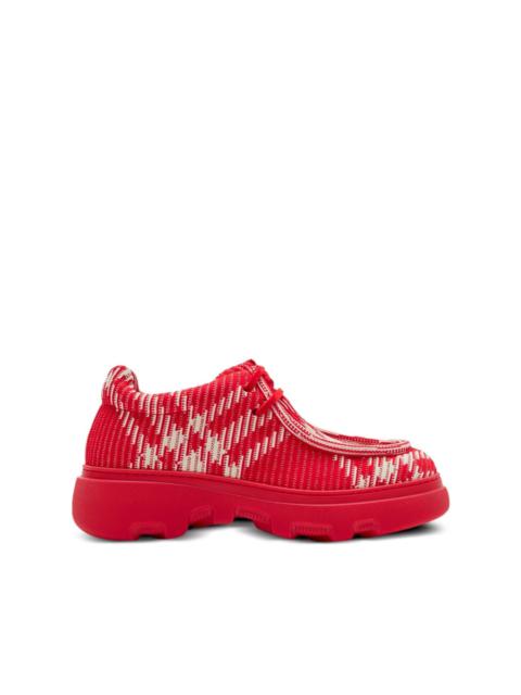 Burberry check woven loafers