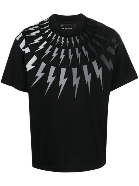 Neil Barrett lightning-print cotton T-shirt