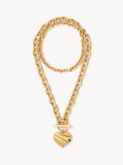 Chloé THE CHLOÉ PLEATED HEART NECKLACE