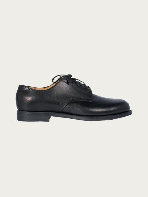 The Real McCoys U.S.N. Service Shoes - Black Horsehide Buttock