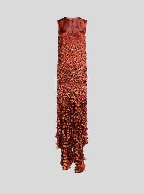 Etro LONG SILK DRESS WITH SEQUIN EMBROIDERY
