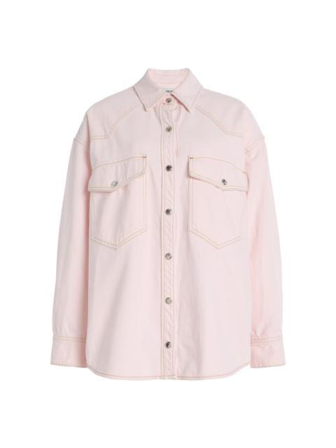 AGOLDE Lotta Denim Shirt pink