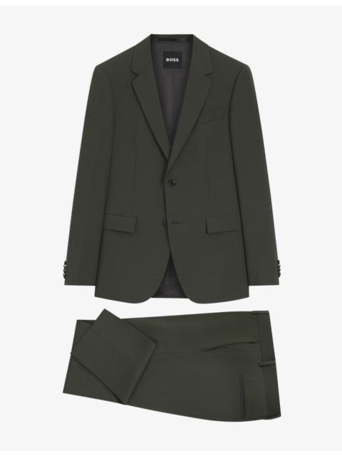 BOSS Single-Breasted Slim-Fit Stretch-Wool Suit