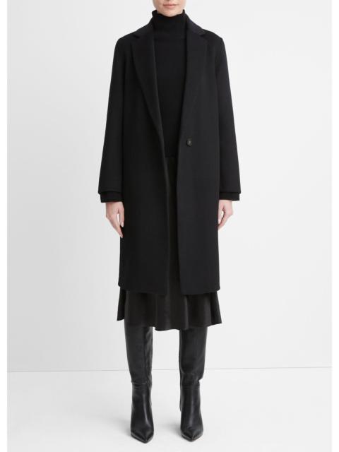 Vince Classic Wool-Blend Straight Coat