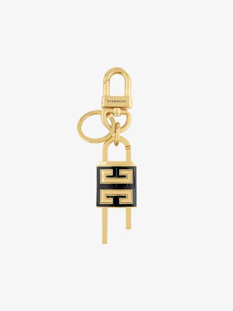 Givenchy 4G PADLOCK KEYRING IN METAL AND LEATHER