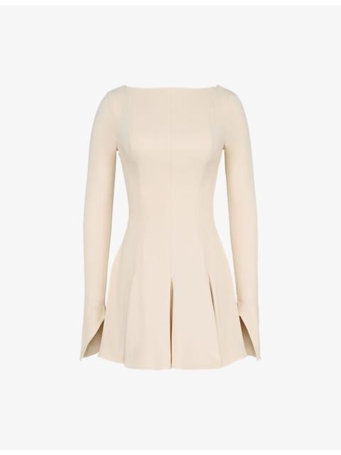 House of CB Francesca Long-Sleeved Stretch-Woven Mini Dress