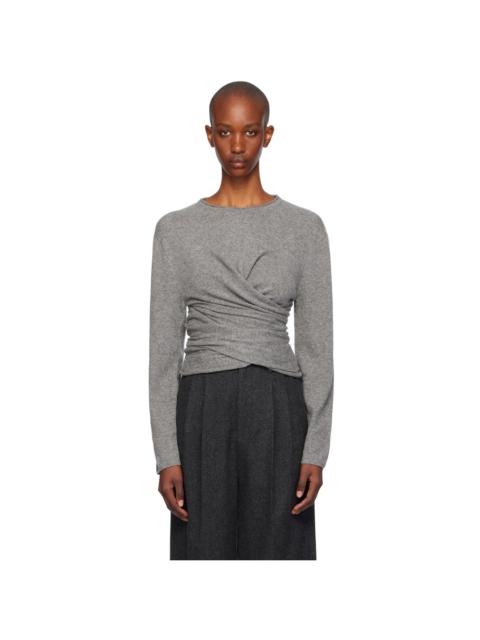 LE17SEPTEMBRE Gray Wrap Sweater