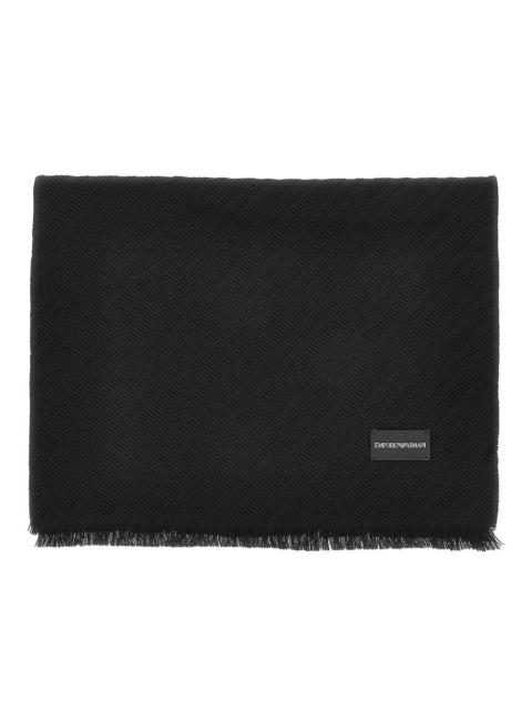 EMPORIO ARMANI JACQUARD WOOL SCARF