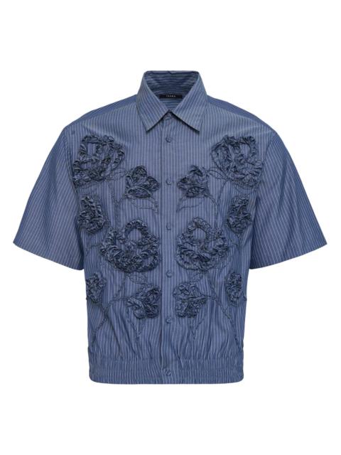 TAAKK Short Sleeve Cropped Shirt Patch Detail