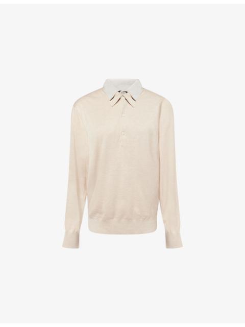 Acne Studios Layered Silk-Blend Knit Top