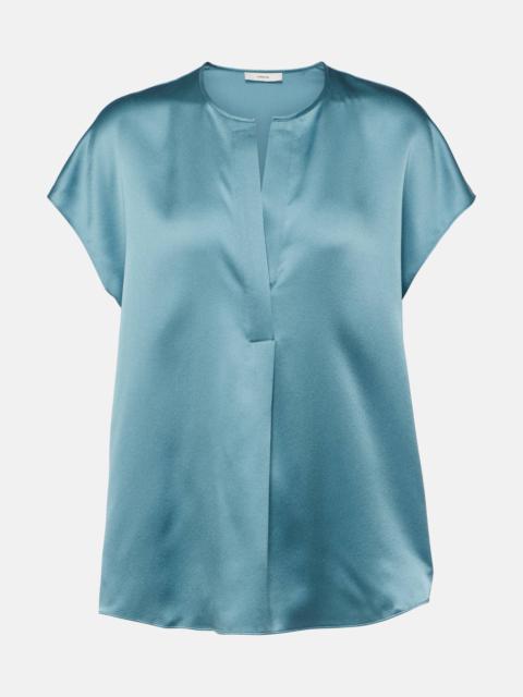 Vince Tie-neck silk blouse