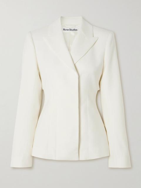 Acne Studios Satin-trimmed wool-blend twill blazer White