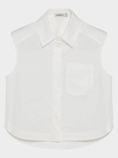 SIMKHAI Winslow Cropped Cotton Shirt