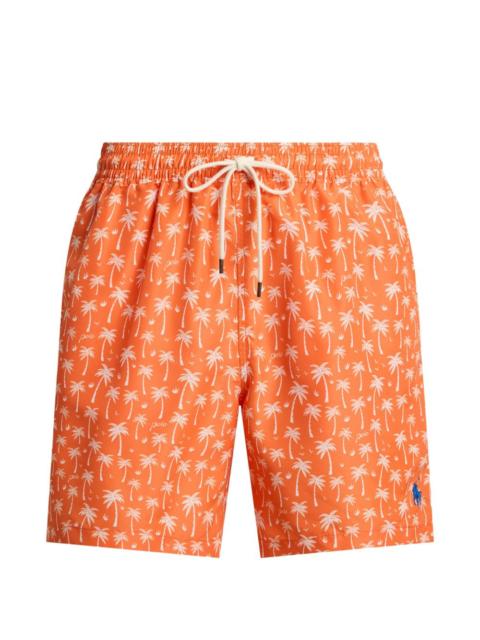 Polo Ralph Lauren palm-pattern embroidered swim shorts
