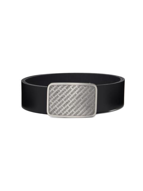 HUGO Black Leather Belt