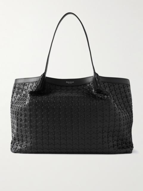 Serapian Secret Large Woven Leather Tote