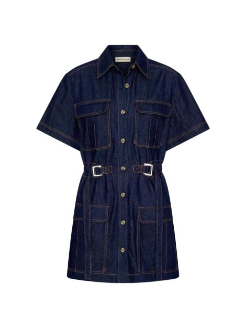 NICHOLAS Women's Rianne Cotton Denim Mini-Shirtdress - Indigo