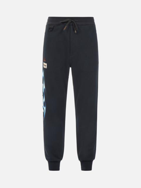 EVISU FLAME LOGO PRINT SWEATPANTS