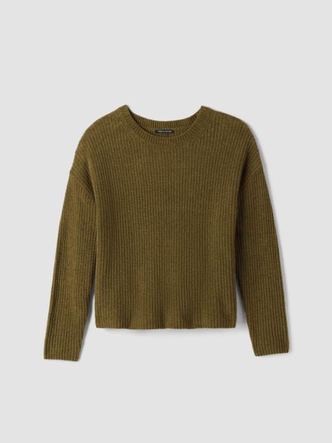 EILEEN FISHER Organic Cotton Chenille Crew Neck Top