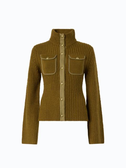 PINKO RIBBED CARDIGAN WITH POCKETS