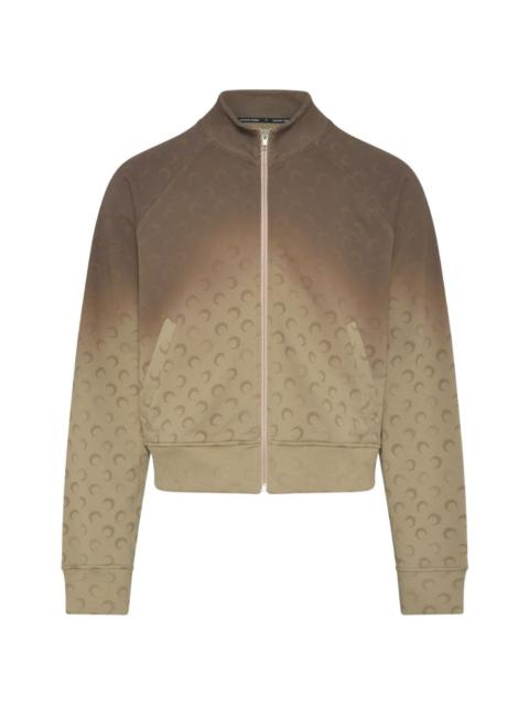 Marine Serre Moon-print zip-up sweater