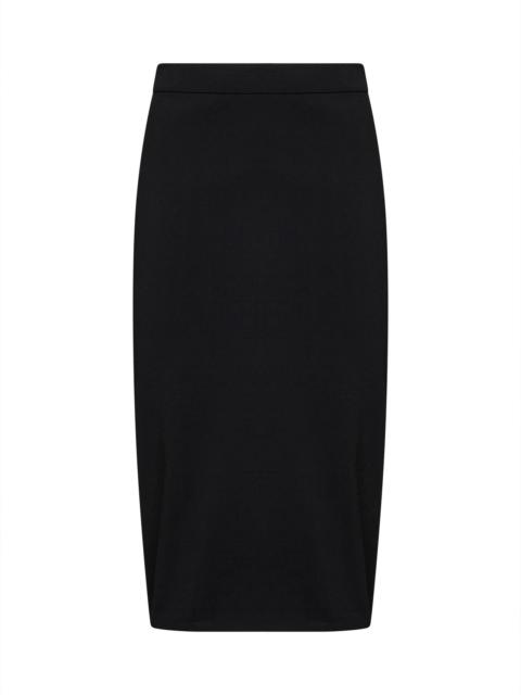 CO Black stretch knit straight pencil skirt