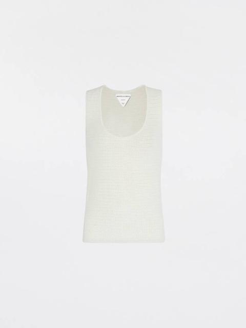 Tシャツ・カットソー VALENTINO WHITE MESH VALENTINO GARAVANI ESCAPE CROP-TOP Valentino Garavani White Mesh Valentino Garavani Escape Crop
