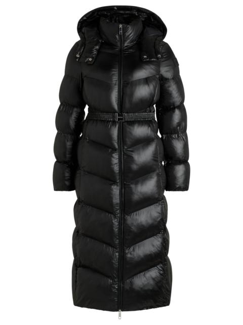 BOSS WATER-REPELLENT PUFFER JACKET WITH LOGO BELT