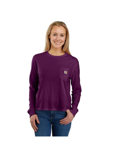 Carhartt Women's TENCEL™ Fiber Series Loose Fit Long-Sleeve Crewneck Pocket T-Shirt