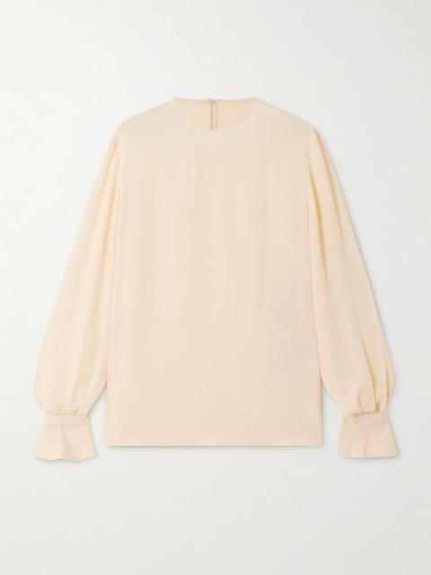 Valentino Ruffled silk blouse Cream