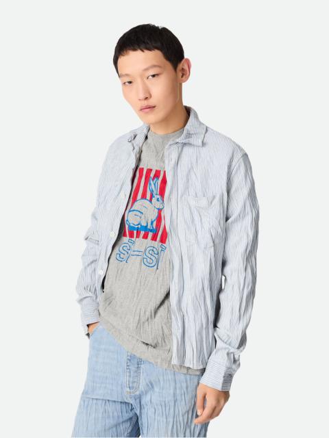 Bottega Veneta Crushed Cotton Striped Shirt