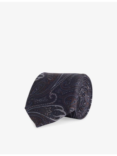 CORNELIANI Paisley Print Silk Tie