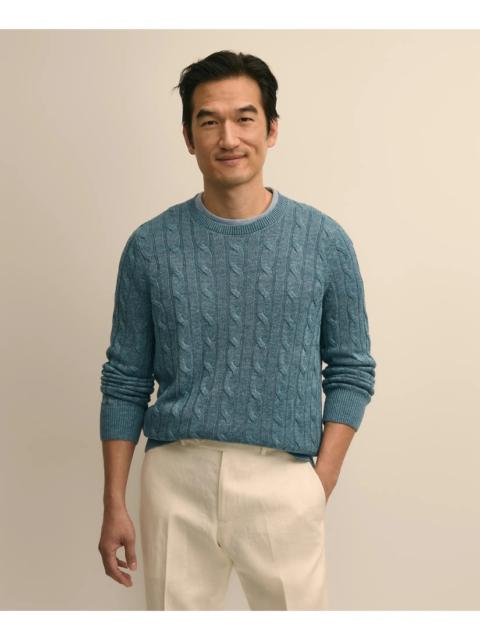 Brooks Brothers Linen Cable Knit Sweater