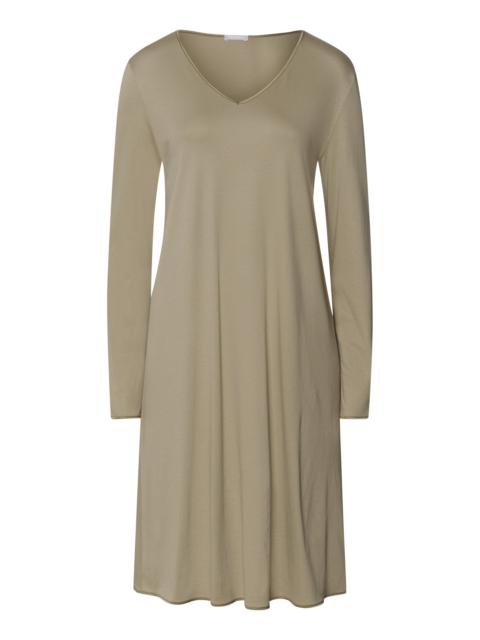 HANRO Cotton Silk V-Neck Cotton Nightgown