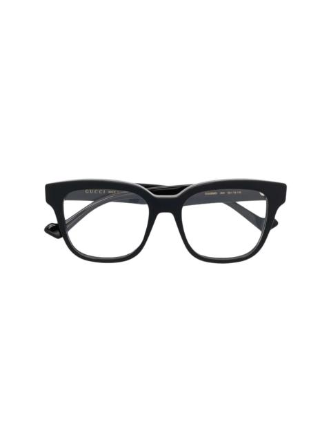 GUCCI square-frame clear glasses