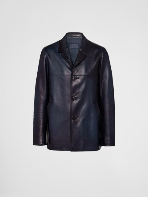 Nappa leather caban jacket